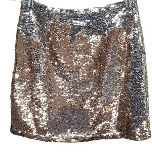 GB Sequin Mini‎ Skirt Gold and Silver Women's Size M
